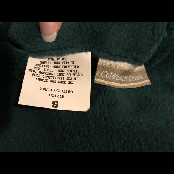 Coldwater Creek reversible green winter jacket - Picture 8 of 8
